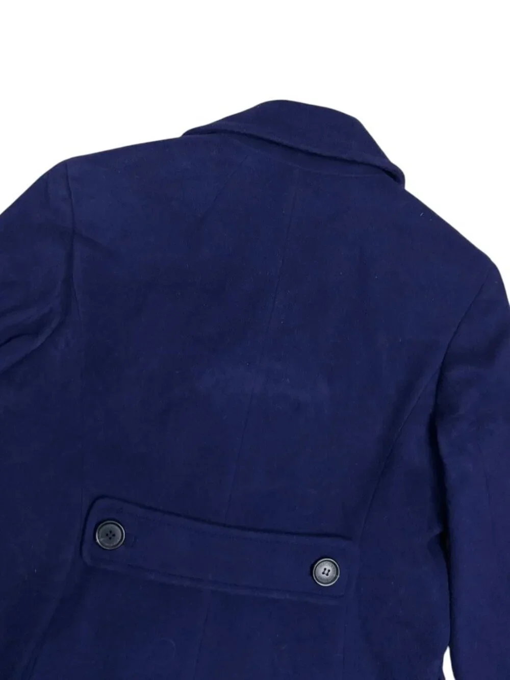 Michael Kors Wool Pea Coat Blue Business Casual Trench Jacket Womens 8